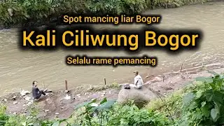Spot mancing liar kali Ciliwung Bogor ini selalu ramai dikunjungi para angler 