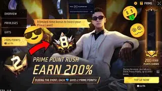 Free fire today new event | how to complete prime point 200%| premium point earn 200%