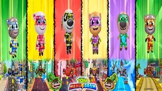 Talking Tom Hero Dash - All Heroes New Design Suit Skin & 6 Heroes Fight The All World Boss Raccoons