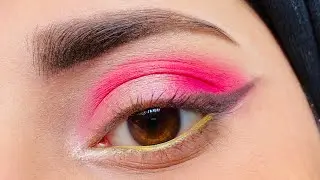 Pink Valentines Day Eye Makeup Tutorial | pink eye makeup tutorial | hot pink eyeshadow tutorial