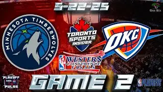 Minnesota Timberwolves vs Oklahoma City Thunder Game 2 Audio | NBA WCF LIVE Cast & Chat