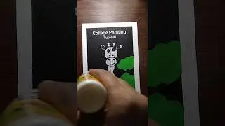 Collage Painting Tutorial #collagepainting #art #painting #scenery #girraffe #wild #drawin