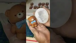 Bear silicon molder #fondant #fondanttopper #cake #bearcake