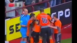 NEW CORK CITY BOSS BARRY ROBSON SCORES HAT-TRICK FOR DUNDEE UNITED VS HEARTS IN 2007 UK FOOTBALL