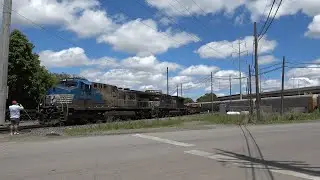 NS 4001 Leads NS 121! Railfanning SW Detroit and Delray Junction, Detroit MI (6/23/24)