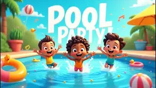 ☀️⛱   Pool Party Song for Kids | Fun Nursery Rhyme with Splashes, Laughs & Learning!