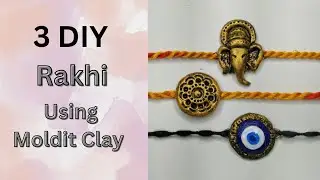 3 Handmade Rakhi from clay 😱 DIY Rakhi #craftaura #youtubepartner #rakhimaking @Craft_aura1177