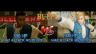 Bully SE: Casey (Max Attack 0 Block 500HP) VS Damon Boss HP (Full HD)
