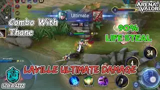 AOV LAVILLE GAMEPLAY WITH INSANE DAMAGE🔥🔥 | LIFESTEAL MM | PRO BUILD | 傳說對決 | RoV | Li&ecirc;n Qu&acirc;n Mobile