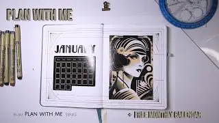 Plan with me January! Art Deco is the perfect inspo for an elegant start of 2024 #bujo #pwn #newyear