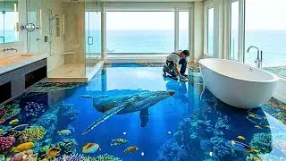 Top 10 Mind-Blowing Deep Sea Epoxy Floors Featuring 3D Whales and Coral Reefs for Luxury Baths