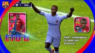 Iconic S. Eto'o 99 Rated 🤩🔥 First Impression , Gameplay With Comentry, Celebration  | Insane Card 🇨🇲
