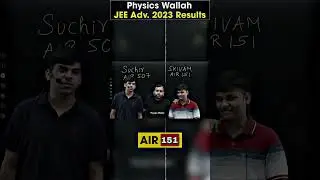 AIR 151 in JEE Advanced 23' From PW's Vidyapeeth🥳🙌 #PWShorts #JEEAdvanced2023 #JEEWallah