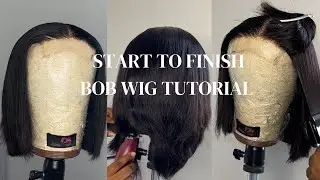 How to cut and style a bob wig // tips and tricks before cutting a bob wig  #bobwig #styling #blunt