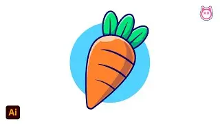 Tutorial Make Carrot Illustration Design 🥕 - (Adobe Illustrator)