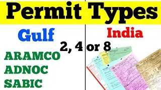 Types of work permits in #ARAMCO | #ADNOC | #SABIC | Permit to Work in Safety.