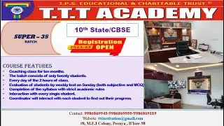 X class State/CBSE | 2022-2023 batch | Coaching Centre for SSLC | T.T.T Academy |