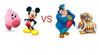 mugen mickey mouse/Kirby vs peg-leg pete/king dedede part 1/2