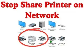 How to Stop Share Printer on Network | Stop Share Printer in between Computers Easy