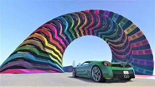 Grand Theft Auto 5:  Amazing colorful car flipping mod