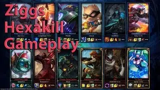 League of Legends: Ziggs [Hexakill Gameplay] Season 6