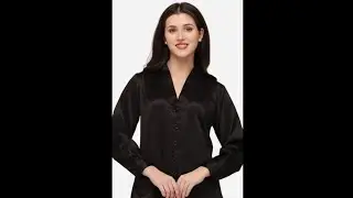 Myntra Black satin shirt review 🤗