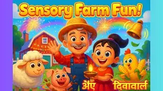 Old MacDonald Sensory Farm Fun Song | Kids Learning & Nursery Rhyme