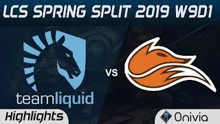 TL vs FOX Highlights LCS Spring 2019 W9D1 Team Liquid vs Echo Fox LCS Highlights by Onivia