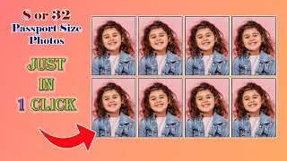 Passport size photos with 1 click | 8 or 32 photos | X Stark Sarb