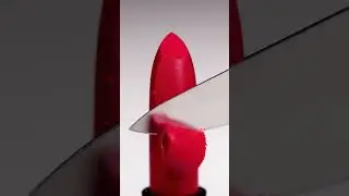 Ultra-Slow Lipstick Cutting ASMR 💄 | Clean, Precise & Relaxing #asmr #shorts  #oddlysatisfying