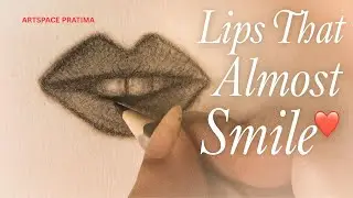 How to Sketch and Shade Smiling Lips | Realistic Mouth Drawing Tutorial ✨ #art #sketching