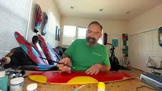 Fitness influencers and brain chemistry tangents while painting a skateboard
