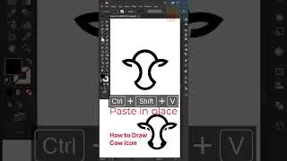 How to draw Cow logo in illustrator