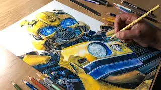 Drawing Bumblebee In 35 Hours! | Crazy Realistic Transformers Art
