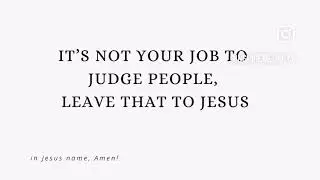 Let God be the judge