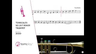 F Minor Trumpet Scale (Sheet Music and Backing Track) 🎷