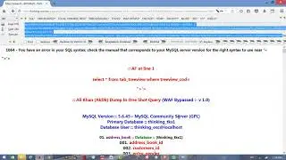 1064 - You have an error in your SQL syntax;  fix by #Hacker_Crowd #hacker_crowd #sql #sql_injection
