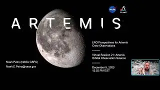 Lunar Surface Science Workshop: Artemis Orbital Observation Science: Noah Petro