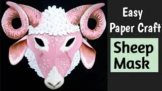 Sheep Mask. Lamb Mask. Ram Mask. Sheep Mask Craft. School Craft Project. #animal_mask #ckart_design