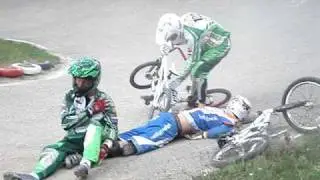 finale crash NK fietscross BMX valkenswaard elite 2009
