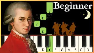 Mozart - Little night music (Eine kleine Nachtmusik) | VERY EASY BEGINNER PIANO TUTORIAL