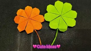 Origami Four-Leaf Clover | Easy DIY Bookmark Gift Ideas Decors| Spread Luck & Love with Paper Craft