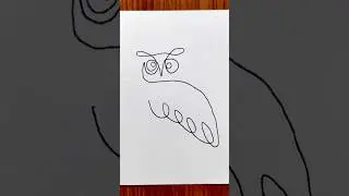 One Line owl Art #art #shorts