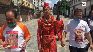 ganesh dyo from kathmandu #indrajatra #lockdown #kumarighar #kumariDyoChhen