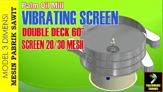 Model 3D VIBRATING SPARATION DOUBLE DECK 60in SCREEN MESH