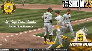 MLB THE SHOW 23 - San Diego Padres Franchise Game 17 vs Brewers