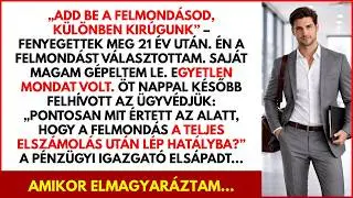 Huszonegy évnyi odaadás után kirúgtak… nagy hiba volt. Az ügyvédjük nem hagy békén