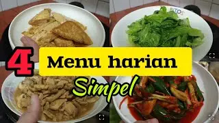 4 menu harian ‼️ tahu kecap, acar timun,tumis ayam jamur kancing ala@sayidahvlogs