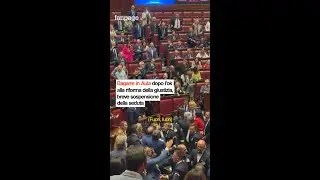 Bagarre in Aula dopo l'ok alla riforma della giustizia, breve sospensione della seduta