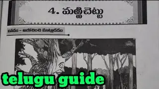 4th chapter marri chettu notes/Telugu 4th chapter 7th class material/7th class Telugu workbook